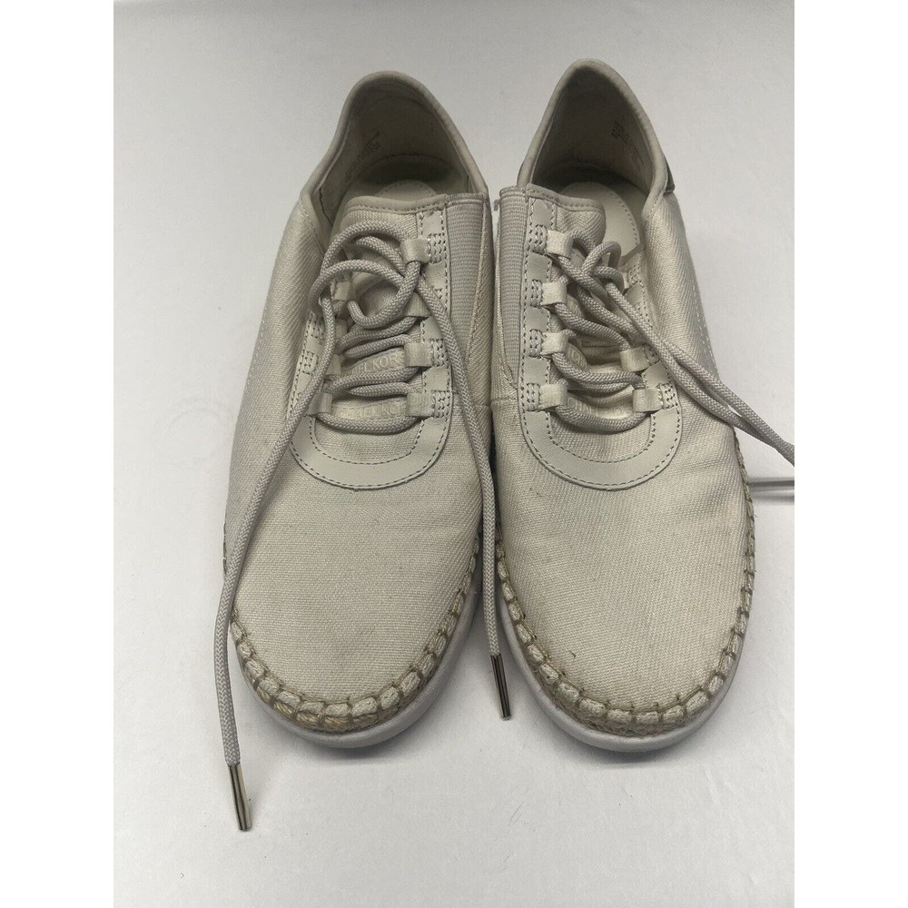 Michael Kors Women's Size 6M Shoes Gray Gold Slip On Fashion Sneakers beach